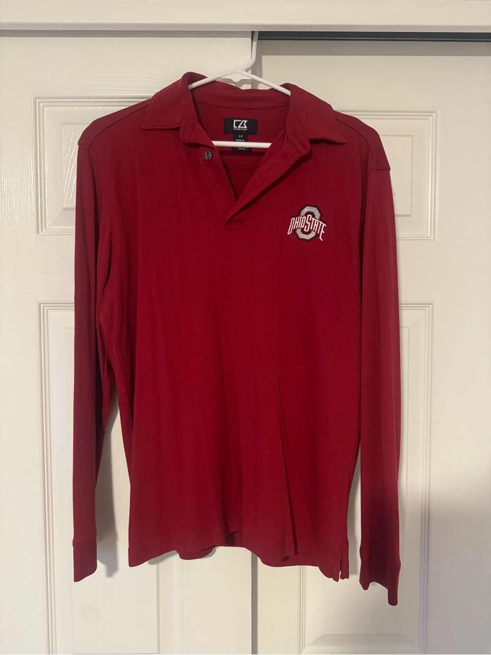 Ohio State Men's Long-Sleeve Polo - Cutter & Buck
